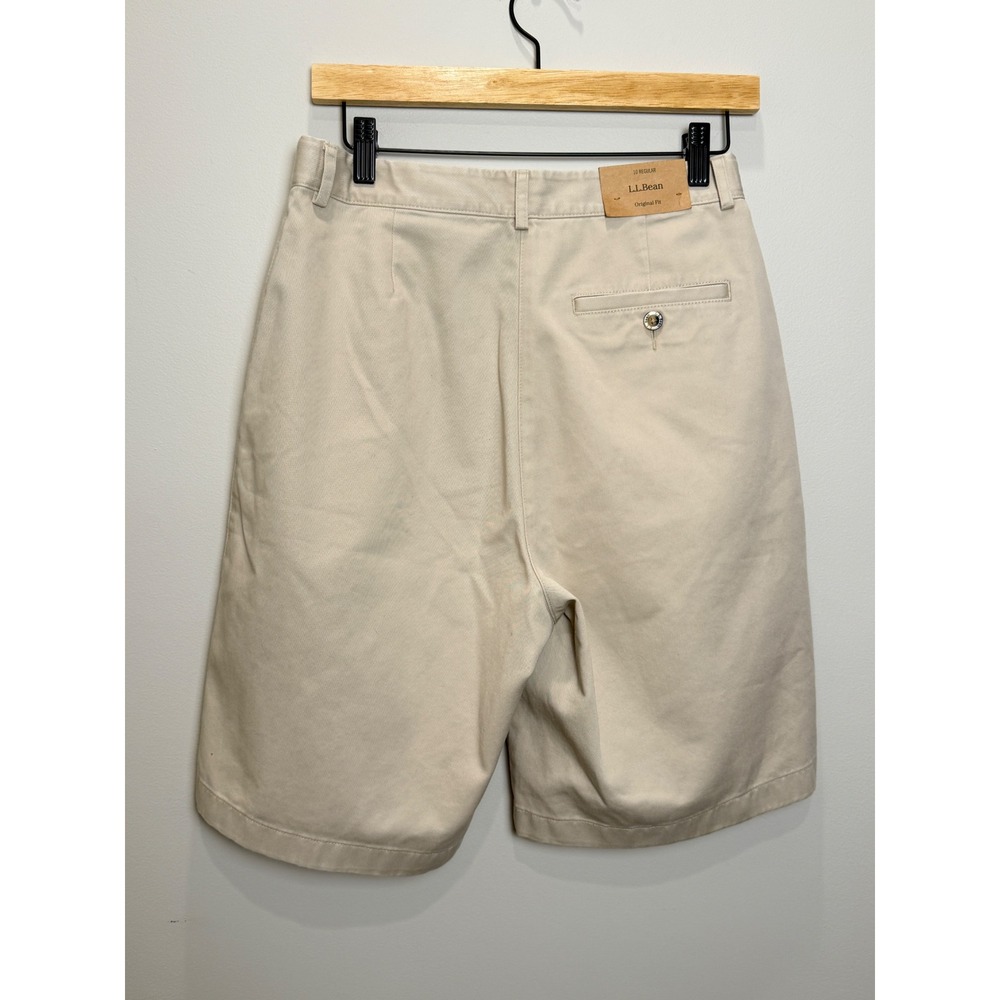 NWT LL Bean Boys 10 Khaki Pleated Shorts Original Fit 100% Cotton Wrinkle Free - Picture 3 of 9